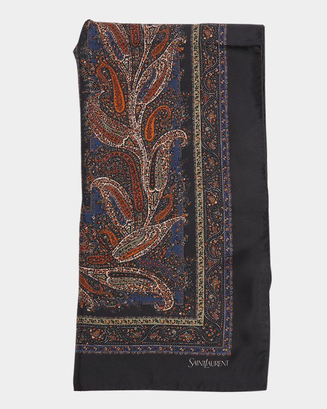 Paisley-Print Silk-Blend Scarf